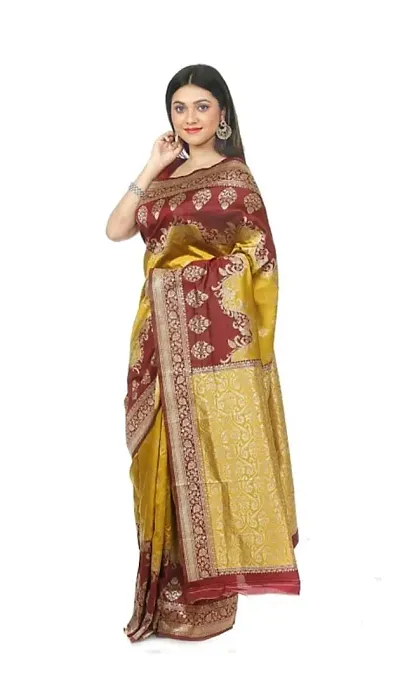 Women's Banarasi Silk saree with Blouse Piece