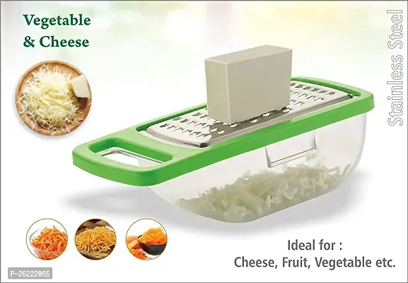 Cheese Grater Stainless Steel Kitchen Grater with Container Box Storage for Vegetables-thumb3