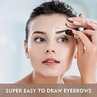 Natural Hairline Powder,Hairline Shadow Powder Stick, Quick Hair Root Touch-Up, Paired With 2 Pairs Of Eyebrow Stamp-thumb1