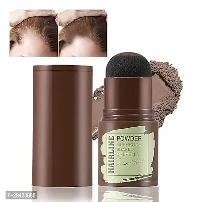 Natural Hairline Powder,Hairline Shadow Powder Stick, Quick Hair Root Touch-Up, Paired With 2 Pairs Of Eyebrow Stamp-thumb0