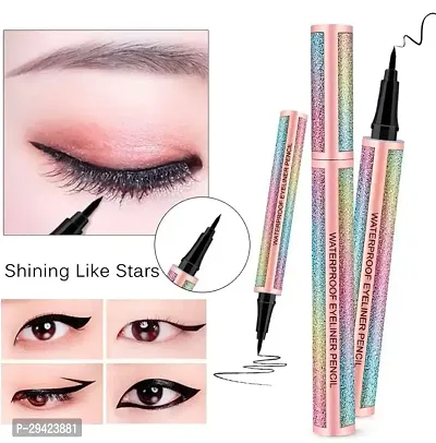 Professional Matte Black Liquid Eyeliner, Starry Eye Liner Pen Smudge-Proof Waterproofs Long Lasting Eyeliner-thumb2