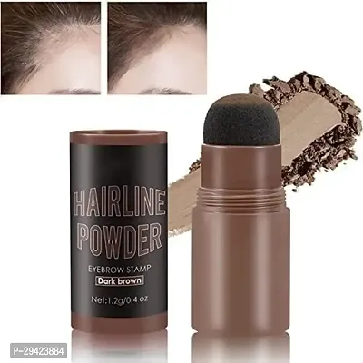 Natural Hairline Powder,Hairline Shadow Powder Stick, Quick Hair Root Touch-Up, Paired With 2 Pairs Of Eyebrow Stamp-thumb0