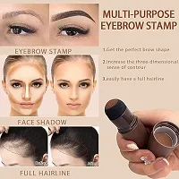 Natural Hairline Powder,Hairline Shadow Powder Stick, Quick Hair Root Touch-Up, Paired With 2 Pairs Of Eyebrow Stamp-thumb4