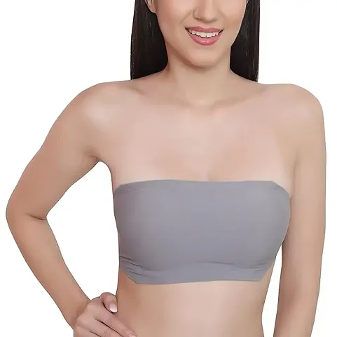 omen's 80% Blended, 20% Lightly Padded Wire Free Tube Bra Bra ( color )