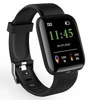 Bluetooth Fitness Smart Watch for Men and Women Activity Tracker (Black)-thumb1