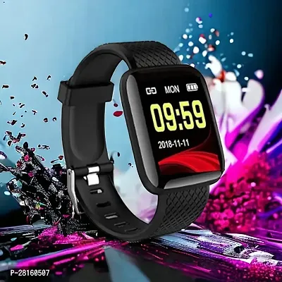 Smart Watch ID116 Plus Bluetooth Smart Fitness Band Watch with Heart Rate Activity Tracker Waterproof Body, Step-thumb0