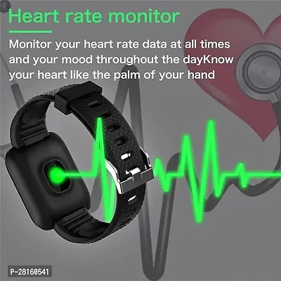 ID-116 Smartwatch for Men's Womens Boys Girls, Bluetooth Smart Fitness Band Watch with Heart Rate, Step-thumb3