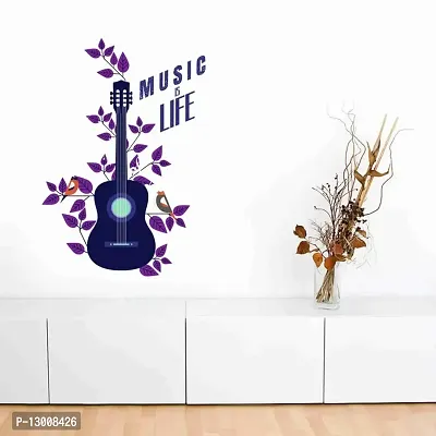 Music is Life Guitar Wall Sticker 50 cm X 74 cm-thumb0