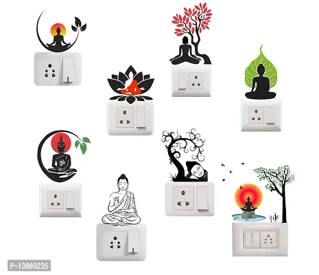 Decor hubbBuddha Switch Board Sticker for Home Decor