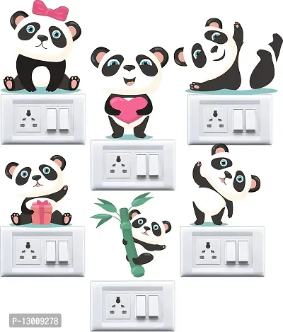 Cute Panda Switch Board Sticker AC Stickers for Home Decor