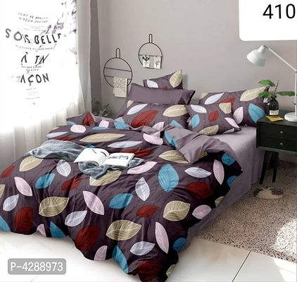 Stylish Glace Cotton Bedsheet With 2 Pillow Covers