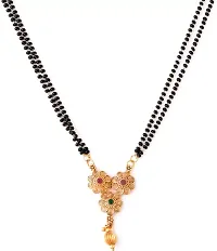 Gold Plated Black Beads Chain Mangalsutra for Women-thumb1