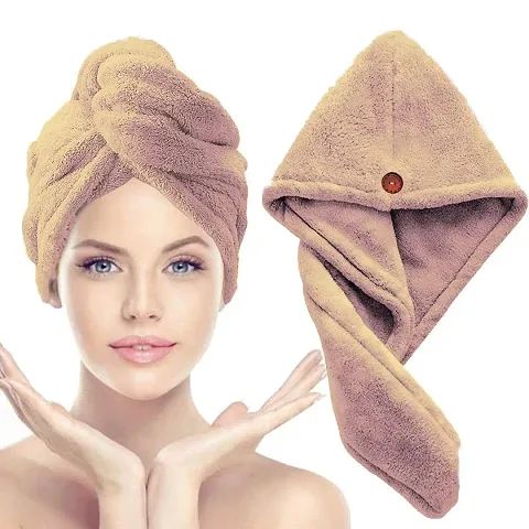 Women Microfiber Solid Hair Bath Towel
