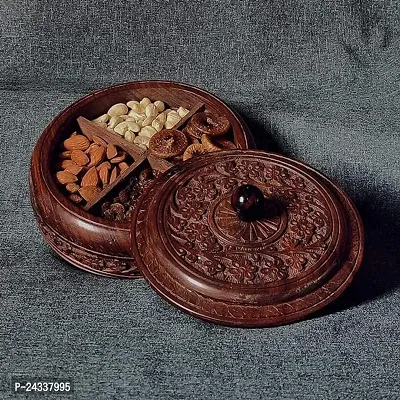 Wooden Dry Fruit Box | Decorative Wooden Dry Fruit Container-thumb0