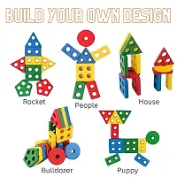 Geometric Building Blocks for Kids | Wooden Sorting and Stacking Toys | Geometric Shape Puzzle | Educational Block Toy for Kids-thumb4