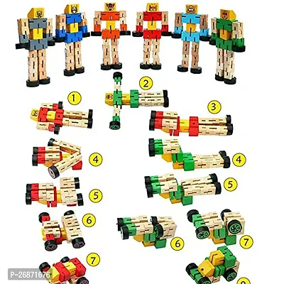 Wooden Twist Puzzle | Wooden Robot Puzzle | Wooden Car | Transformers Robot Car-thumb4