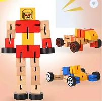 Wooden Twist Puzzle | Wooden Robot Puzzle | Wooden Car | Transformers Robot Car-thumb2