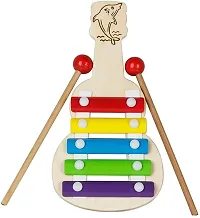 Wooden Xylophone Guitar Shaped Musical Toy for Children | Musical Toy | Kids Guitar | Wooden Guitar-thumb1