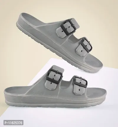 Stylish Grey EVA Self Design Comfort Sandals For Men-thumb3