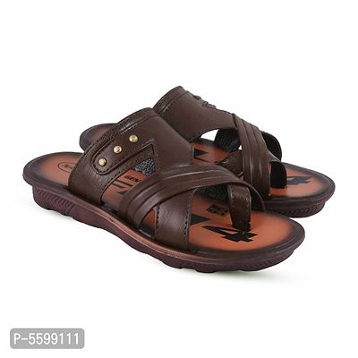 Brown Comfort Sandals For Men-thumb0