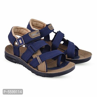 Blue Synthetic Sandals For Men-thumb0