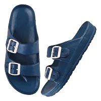 Stylish Blue EVA Self Design Comfort Sandals For Men-thumb3