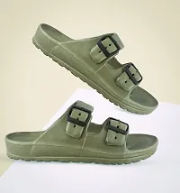 Stylish Green EVA Self Design Comfort Sandals For Men-thumb2