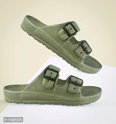 Stylish Green EVA Self Design Comfort Sandals For Men-thumb3