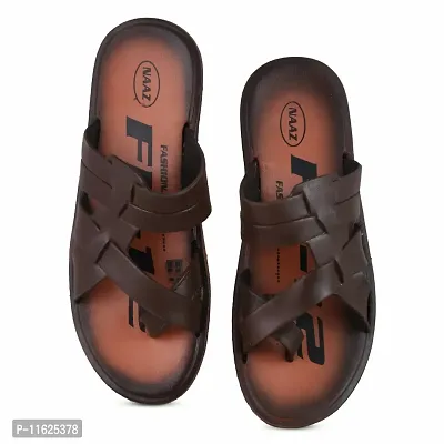 Stylish Brown EVA Self Design Comfort Sandals For Men-thumb4