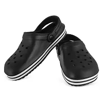 Stylish Black EVA Self Design Comfort Sandals For Men-thumb2