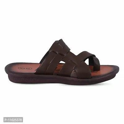 Stylish Brown EVA Self Design Comfort Sandals For Men-thumb2