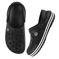 Stylish Black EVA Self Design Comfort Sandals For Men-thumb3