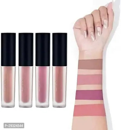 Lipsticks | Intense Color Pay Off, Full Coverage Long Lasting Weightless Velvety Formula Pack of 4 Matte-thumb0