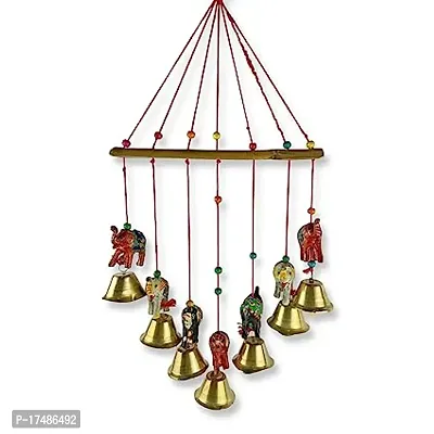 Handcrafted Elephant Style Wind Chime for Wall/Door Hanging  Wall Hanging Home/Balcony Decorative   Diwali Gift/Decoration  set of 2-thumb0