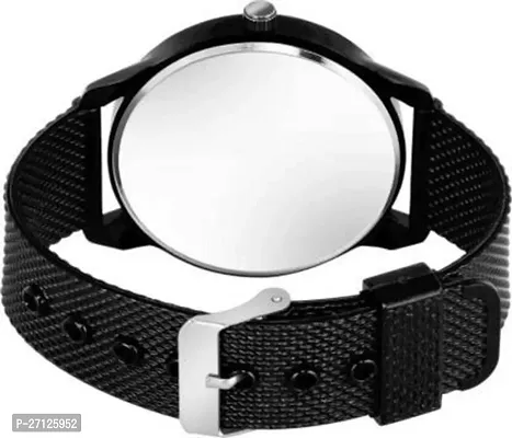 Stylish Black PU Analog With Bracelet Pack Of 1-thumb2