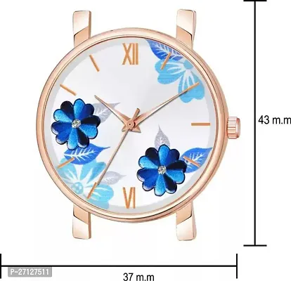 Stylish Blue PU Analog Watch For Women-thumb2