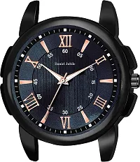 Stylish Black Leather Analog Watch For Men-thumb2