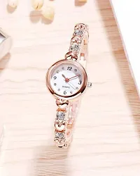 Stylish Golden Metal Analog Watches For Women Pack Of 3-thumb1