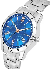 Stylish Silver Metal Analog Watch For Men-thumb2