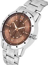 Stylish Silver Metal Analog Watch For Men-thumb2