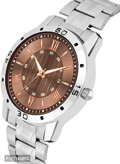 Stylish Silver Metal Analog Watch For Men-thumb3