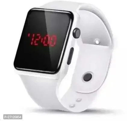 Stylish White Silicone Digital Watch For Men-thumb0