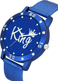 Stylish Blue PU Analog With Bracelet Pack Of 1-thumb2