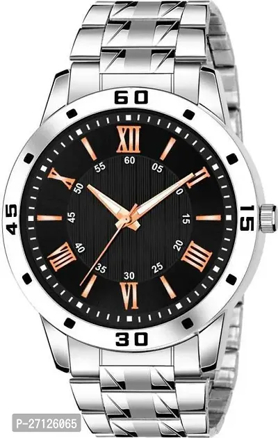 Stylish Silver Metal Analog Watch For Men