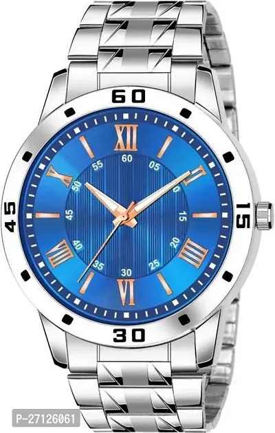 Stylish Silver Metal Analog Watch For Men