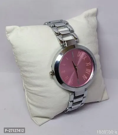 Stylish Silver Metal Analog Watch For Women-thumb2