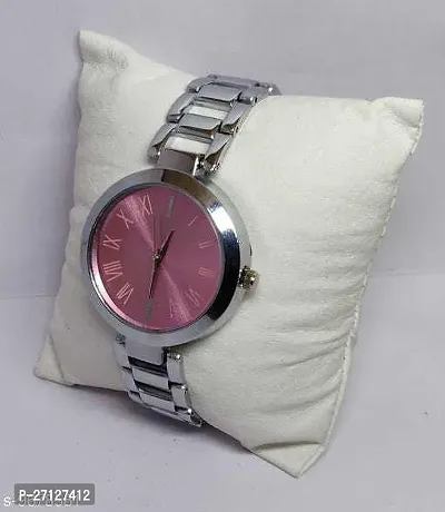 Stylish Silver Metal Analog Watch For Women-thumb0