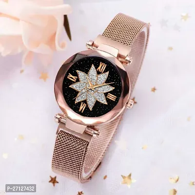 Stylish Golden PU Analog Watch For Women-thumb0