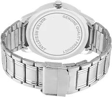 Stylish Silver Metal Analog Watch For Men-thumb1