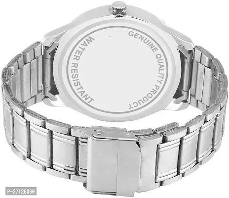 Stylish Silver Metal Analog Watch For Men-thumb2